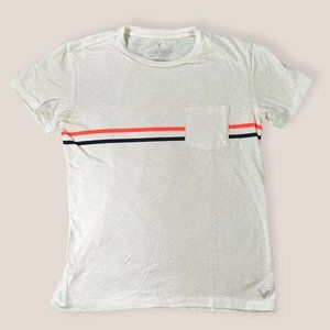 Pocket Tee with Red/Orange & Black Stripe by American Eagle (Size S)